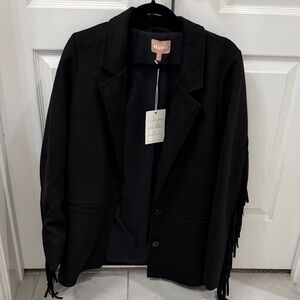 Show Me Your MuMu Black Fringe Jacket